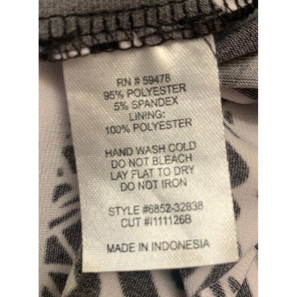 Carole Little Womens Halter Dress Size 8 Black Abstract Maxi Boho - Picture 7 of 7